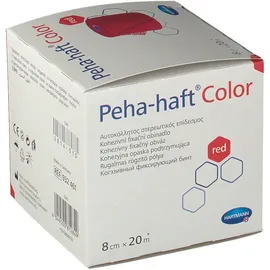 Hartmann Peha-haft Color Fixierbinde latexfrei 8cmx20m rot