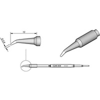 Jbc Lötspitze Serie C245, Rundform, C245935/Ø 0,8 mm, gebogen