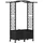 vidaXL Hochbeet mit Rankgitter und Dach 125 x 40 x 144 cm Schwarz