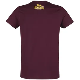 Lonsdale Herren T-Shirt Normale Passform Logo L, Vintage Oxblood