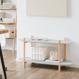 SoBuy Bücherregal 100 x 52 x 33 cm Grau