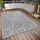 HANSE HOME Telu In- & Outdoor Teppich Wetterfest – Modernes Muster, Wasserfest robuster Aussenteppich Flachgewebe für Garten, Balkon, Terrasse, Wohnzimmer – Beige Grau, 76x150cm