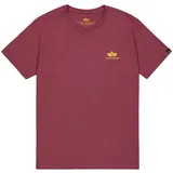 Alpha Industries Basic Small Logo Kurzarm-T-Shirt Burgundy S