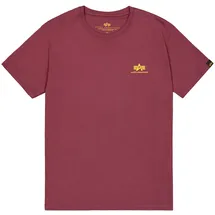 Alpha Industries Basic Small Logo Kurzarm-T-Shirt Burgundy S