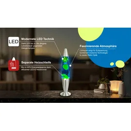 Blulaxa LED-Lava-Tischleuchte Blau Gelb