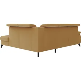 sit&more Ecksofa SIT & MORE "Astoria L-Form", gelb (dijon), B:256cm H:91cm T:225cm, 100% Polyester, Sofas, Ecksofa, wahlweise mit motorischer Relaxfunktion