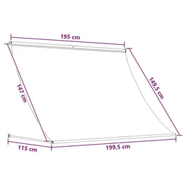 vidaXL Markise 200 x 150 cm mehrfarbig