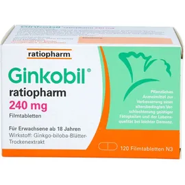 Ratiopharm Ginkobil ratiopharm 240 mg Filmtabletten 120 St.