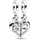 Pandora Teilbarer Herz Charm-Anhänger Silber 792643C01