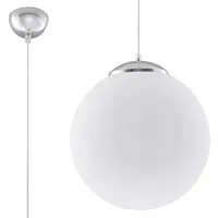 Sollux Ugo 1-flg. 40 cm rund weiß Glas