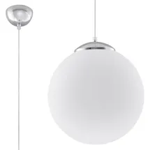 Sollux Ugo 1-flg. 40 cm rund weiß Glas
