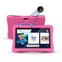KidWorld Kindertablet Rosa | 4GB RAM + 64GB Speicher | Extra Großes 10 Zoll Display | Android 13 | Tablet für Kinder