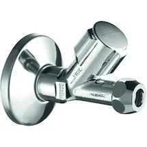 Schell Schrägsitzventil COMFORT 1/2" chrom, mit Verlängerung und Rosette