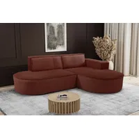 Kaiser möbel Modernes L-förmiges Designer-Ecksofa Modena Soft Kupfer Rechts