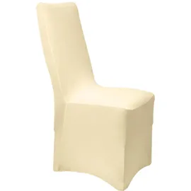 Beautissu Stuhlhusse Leona Creme 95 x 45 cm