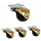 XUAN Kugel Lenkrollen 50 Mm Möbelrollen Für Stuhl Tisch 360° Drehbar Schwenkrollen Klein Universalrad 2 Zoll Kugelrollen Gold Rollen