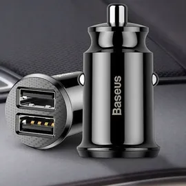 Baseus Autoladegerät 2x USB 3,1 A Schwarz