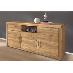 Sideboard VOGL MÖBELFABRIK, braun (wildeiche teilmassiv), ohne Aufbauservice, Sideboards
