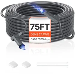 VEVOR Starlink Standardkabel Gen 2 Satellit V2 Verlängerungskabel 22,86m 24AWG