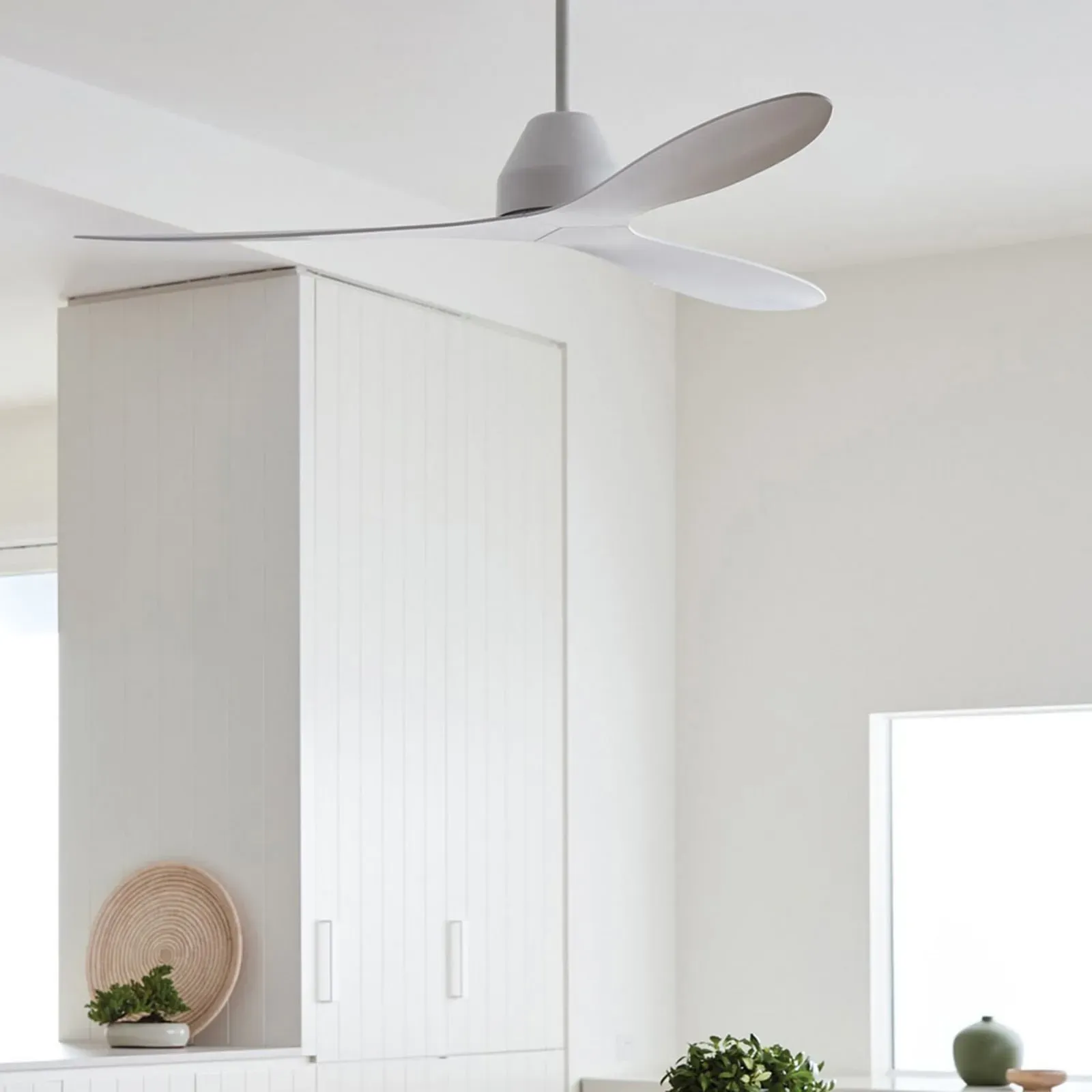 Whitehaven Deckenventilator, weiß, DC, Ø 142 cm Beacon Lighting, Whitehaven, Weiß, für Wohnzimmer, Kunststoff, Modern - 30