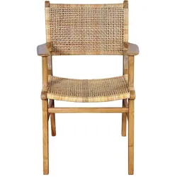 Armlehnstuhl Teakholz Essstuhl Küchenstuhl Wohnzimmer Küche Esszimmer Stuhl