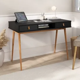 Idimex Schreibtisch KIM schwarz / Eiche