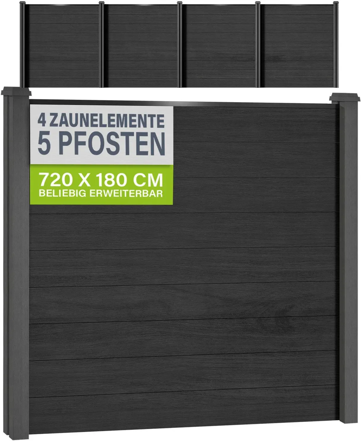 WPC Zaun aus Elementen & Pfosten