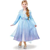 Rubie ́s Kostüm Elsa-Kostüm für Mädchen Frozen 2 Faschingskostüm blau blau 128/140 (9-10 Jahre)