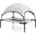 fudajo Hundebett mit Dach 122 x 91 x 16 cm grau