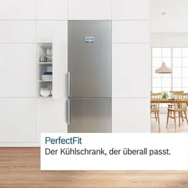 Bosch Serie 2 KGN33NLEB Kühl-Gefrierkombination (282 l, 1760 mm hoch, Edelstahl)