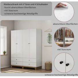 OTTO home Kleiderschrank Oslo 160 x 200 x 52 cm Weiß