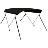 vidaXL 2-Bow Bimini Top Schwarz 180x150x110 cm