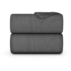 Bestlivings Kuscheldecke 150x200cm "Cashmere Soft-Touch" - Popcorn 150x200cm Frostgrau