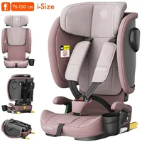 Daliya® Autokindersitz JOYMAX i-Size Auto-Kindersitz, ISOFIX, für Kinder 76-150 cm, 9-36 kg, ab: 1,5 Jahren, bis: 10 Jahre, ab: 76 cm, bis: 150 cm, (3-tlg), ISOFIX, Top Tether, faltbar, verstellbare Kopfstütze und Rückenlehne rosa