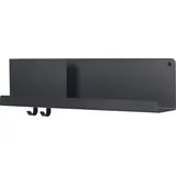 Muuto Folded Wandregal, 63 x 16,5 cm, schwarz