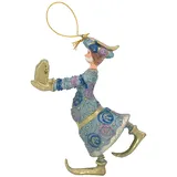 ecoSoul Wesir Gabenträger mit Geschenk Deko Hänger Christbaumschmuck blau-Gold 13 cm