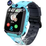 JUBUNRER Smartwatch Kinder mit GPS und Telefon GPS Tracker Kinder Telefonuhr SOS Wecker Schulmodell Wasserdicht Kamera Spiele Armbanduhr Kinderuhr Junge Mädchen Kinder Smartwatch Kindergeschenke-