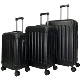 MTB Reisetasche Koffer ABSTasche Trolley Schwarz 3er Set