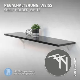 ML-Design Regalträger 4 Stück 240 x 240 mm Weiß
