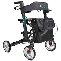 Antar SoNa24 Leichtgewicht Rollator grün 3-fach faltbar für Reise, Auto, Flug, Zug