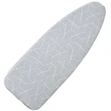 seiritex Breiter Bügelbrettbezug mit Polsterung, 45,7 x 124,5 cm, wärmereflektierend, mit Klettverschlüssen, Dicke Polsterung mit elastischen Kanten, 3-lagiger Bügelbrettbezug (Grauer Würfel)