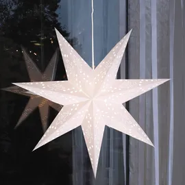 Star Trading Star Romantic Papierstern, Papier, weiß