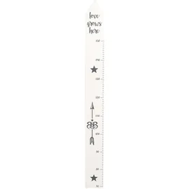 roba Rock Star Baby 3 (LBH 1.20x10x102 cm - Wachstumsmesser für Kinder - Kinderzimmer Dekoration - Holz weiß