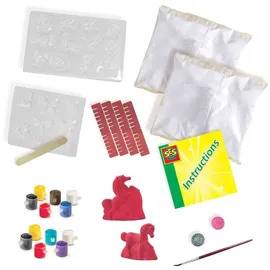 SES Creative Gipsgießen-Set Glitzer 3 in 1 Bastelset