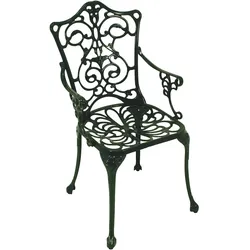 DEGAMO Gartensessel im Jugendstil Design, dunkelgrün