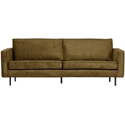 Sofa Rodeo 2,5 Sitzer aus Struktursamt, Brass