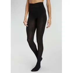 Strickstrumpfhose LAVANA, Damen, Gr. 40/42, schwarz (1x schwarz), Obermaterial: 70% Wolle, 28% Polyamid, 2% Elasthan, unifarben, elastisch, Strumpfhosen, wärmend mit 49% Wolle