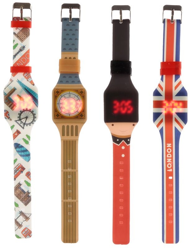 London Icons Silikon Armbanduhr (pro Stück)