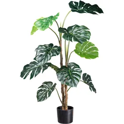 Künstliche Zimmerpflanze »Splitphilodendron«, mit detailgetreuem Blattwerk, 37826210-0 grün H: 140 cm