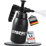 TECPO Druckpumpzerstäuber 1L für Bremsenreiniger, Chemikalienbeständig, stufenlos verstellbare Düse, 3 bar Druck, ergonomischer Griff, nachhaltiges Bio-PE, Pumpsprühflasche für Reinigung & Industrie
